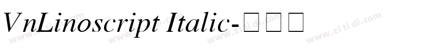 VnLinoscript Italic字体转换